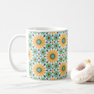 Zellige Radiance: Färgfull andalusisk geometri Kaffemugg