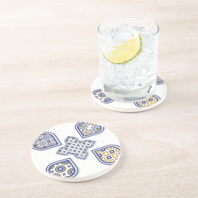 Zellij Moroccan Sandstone Underlägg - Elegant Geom (Sidan)