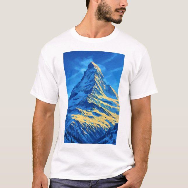 Zematt Matterhorn Schweiz T Shirt (Framsida)