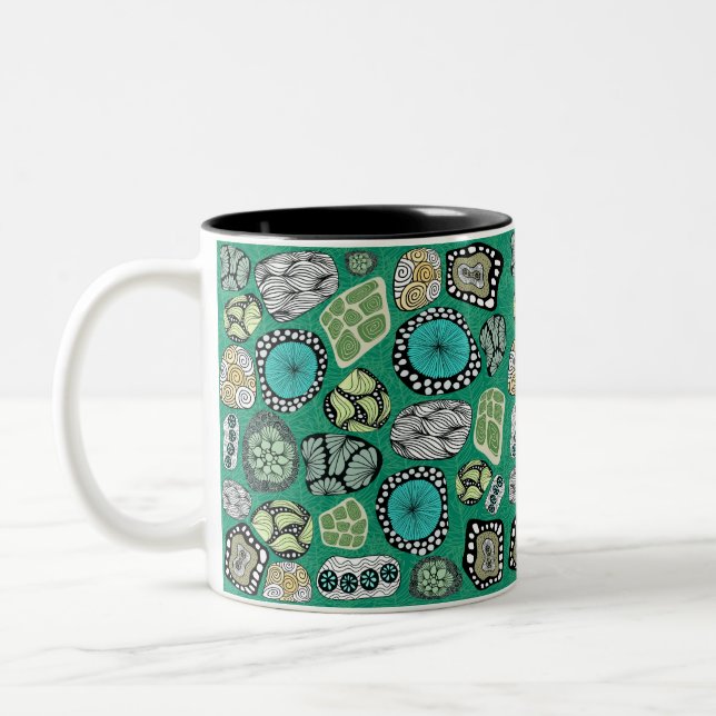 Zen Abstract Design Mug Två-Tonad Mugg (Vänster)