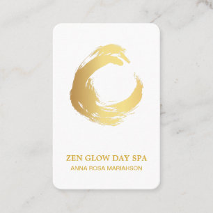 *~* Zen Abstrakt Guld Push Meditation Reiki Yoga Visitkort