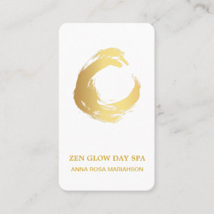 *~* Zen Abstrakt Guld Push Reiki Meditation Yoga Visitkort