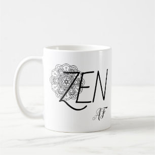 Zen AF Rollig Humor Mandala Kaffe Mugg