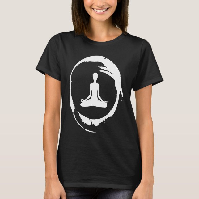 Zen AF Yoga Yogi Top Buddhist Namaste Workout Gym  T Shirt (Framsida)