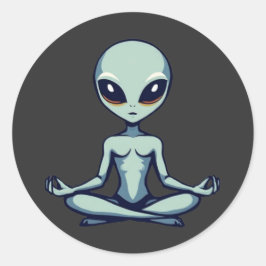 Zen Alien Runt Klistermärke