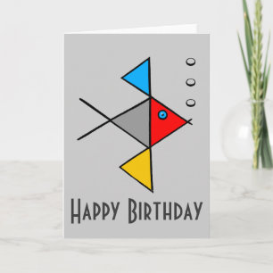 Zen Angel Fish Grattis på födelsedagen Card Kort