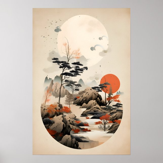 Zen Art Japandi Poster (Framsidan)