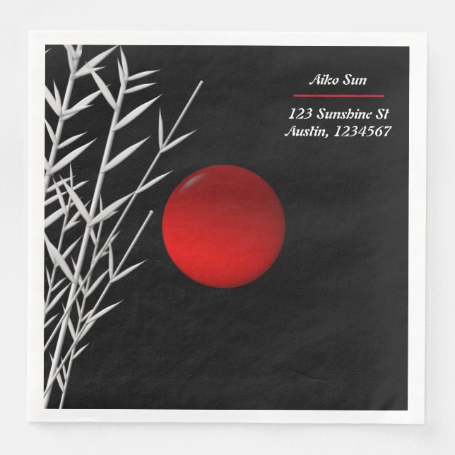 Zen Art,lycka till ,personlig Pappersservett (Framsida)