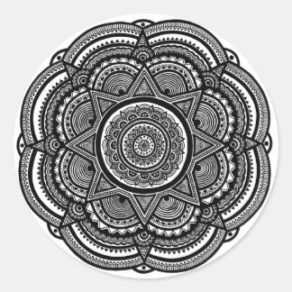 Zen Art Mandala Runt Klistermärke