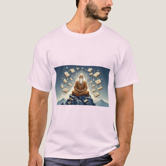 Zen Asanas: Meditation Pose T-Shirt (Framsida)