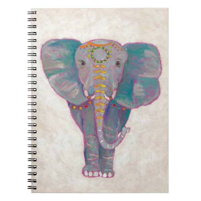 Zen Asian Elephant Anteckningsbok Med Spiral (Framsidan)