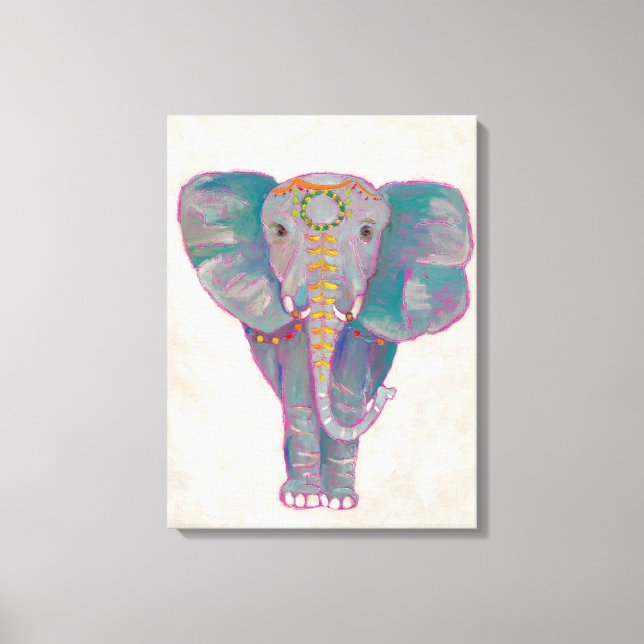 Zen Asian Elephant Canvastryck (Framsida)