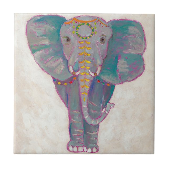 Zen Asian Elephant Kakelplatta (Framsidan)