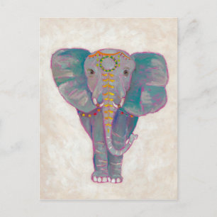 Zen Asian Elephant Vykort