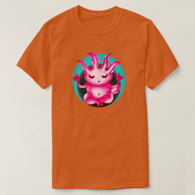Zen Axolotl Meditation Buddha Funny Animal T Shirt (Design framsida)