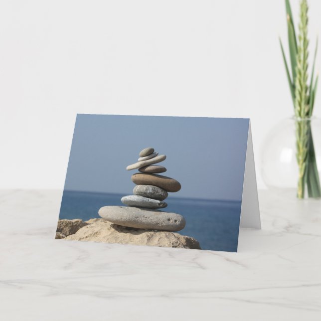 Zen Balance New Age Note/Greeting Card Kort (Framsida)
