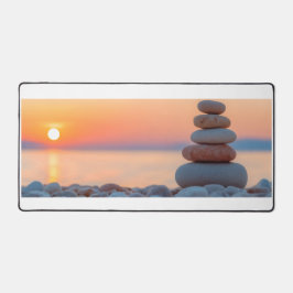 Zen Balanserade Stenar Ocean Solnedgång Stor