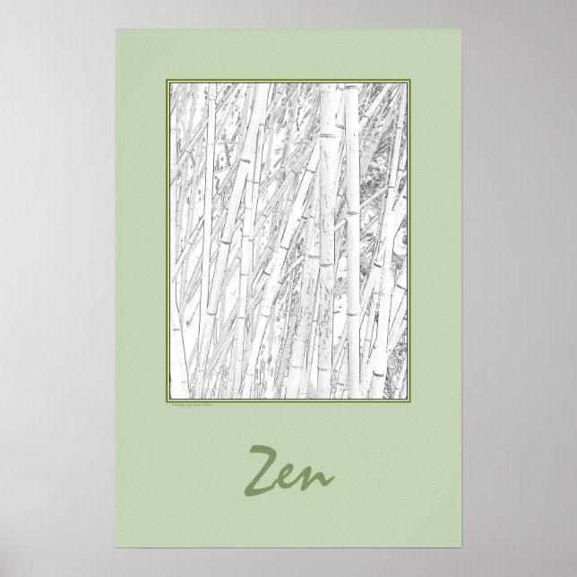 'Zen Bamboo'  Affisch (Framsidan)