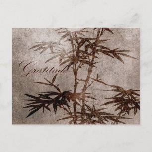 Zen Bamboo Gratitude Vykort