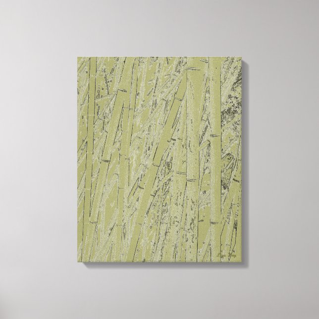 'Zen Bamboo II' Inplastad Canvastryck (Framsida)