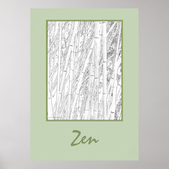 "Zen Bamboo" Poster (Framsidan)