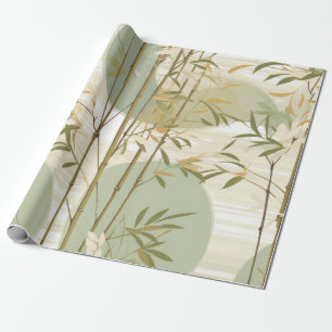 Zen Bambu Skog Botanisk Mönster (3) Presentpapper