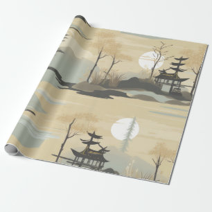 Zen Bambu Skog Botanisk Mönster (4) Presentpapper