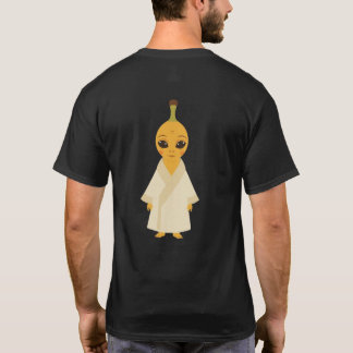 Zen Banana Alien – Funny Minimal Food Art T Shirt