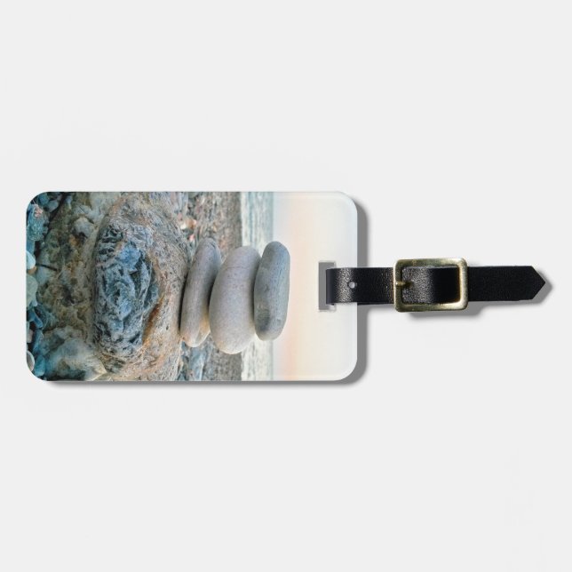 Zen Beach Stones Bagagebricka (Horisontell Framsida)