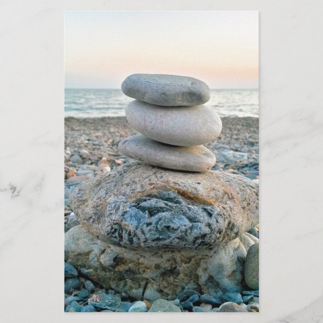Zen Beach Stones Brevpapper (Framsida)