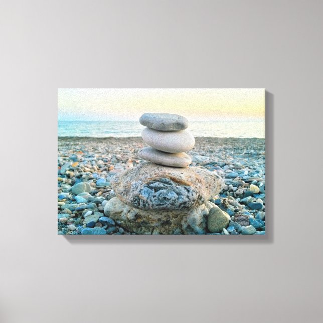 Zen Beach Stones Canvastryck (Framsida)