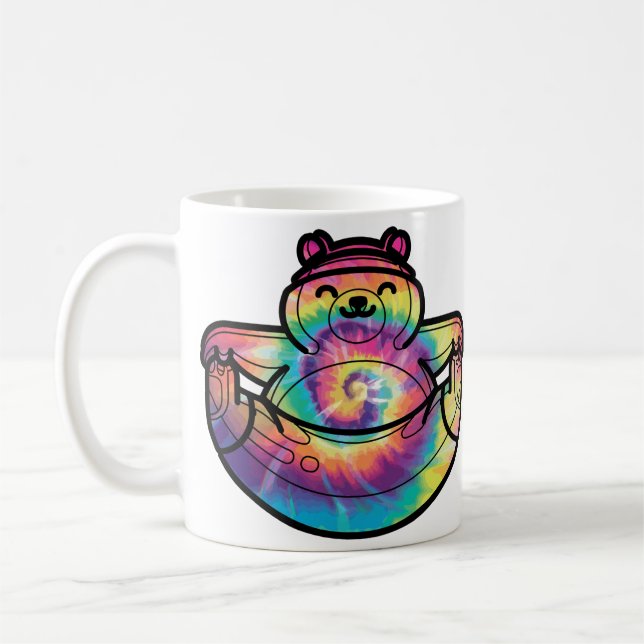 Zen Bear: Tie Dye Yoga Kaffemugg (Vänster)