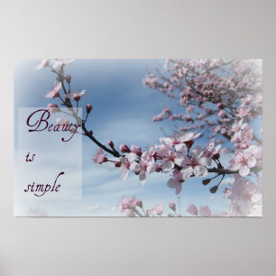Zen-Beauty är Simple Cherry Blommar Poster