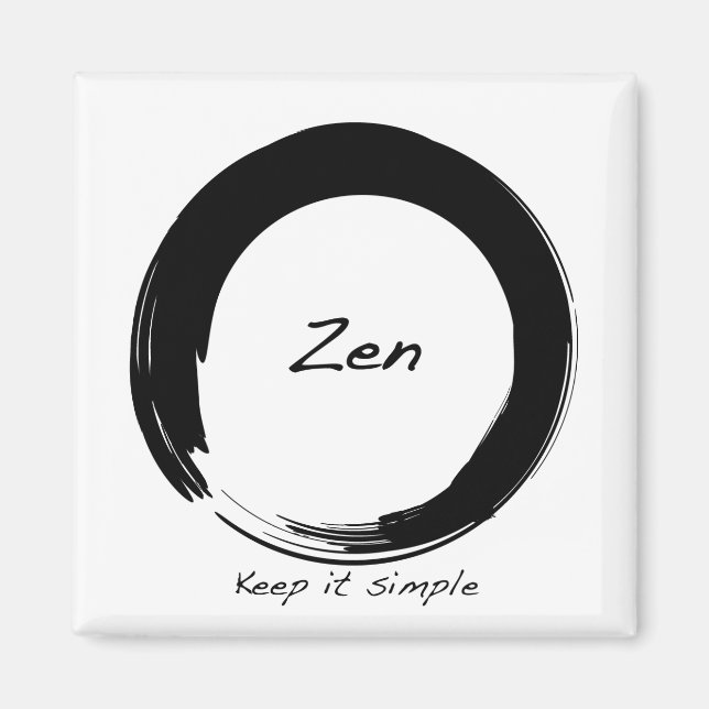 Zen: Behålla enkelt Magnet (Framsidan)