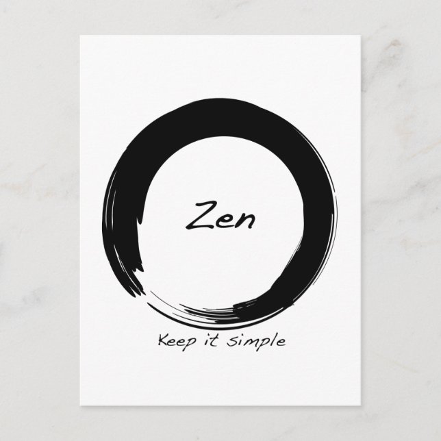 Zen: Behållan är enkel Vykort (Framsida)