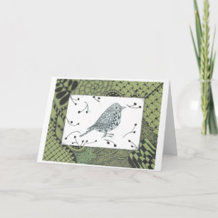 Zen Bird Tillfällen Hälsning / Note Card Kort