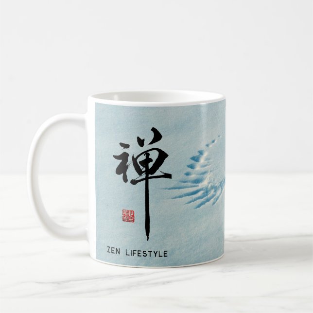 Zen Bird/Zen Lifestyle/Magnetiskt kort Kaffemugg (Vänster)