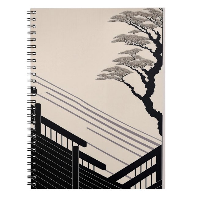 Zen Black Beige japansk minimal bärbar dator Anteckningsbok (Framsidan)