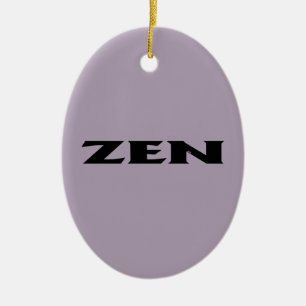 Zen black grått oval ceramic ornament