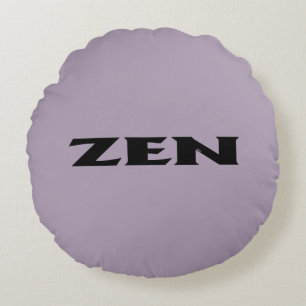 Zen Black grått round poly dekorativ kudde