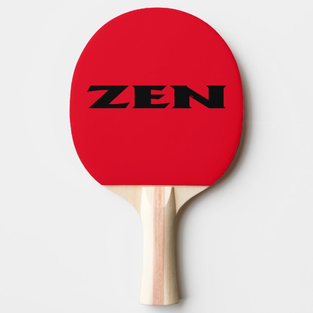 Zen black red ping pong paddle pingisracket (Framsidan)