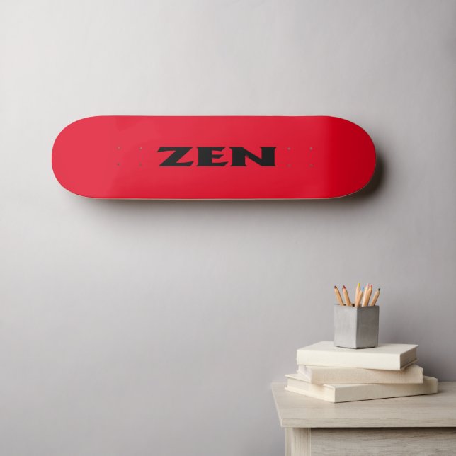 Zen Black Red Skateboard (Väggkonst (Horz))