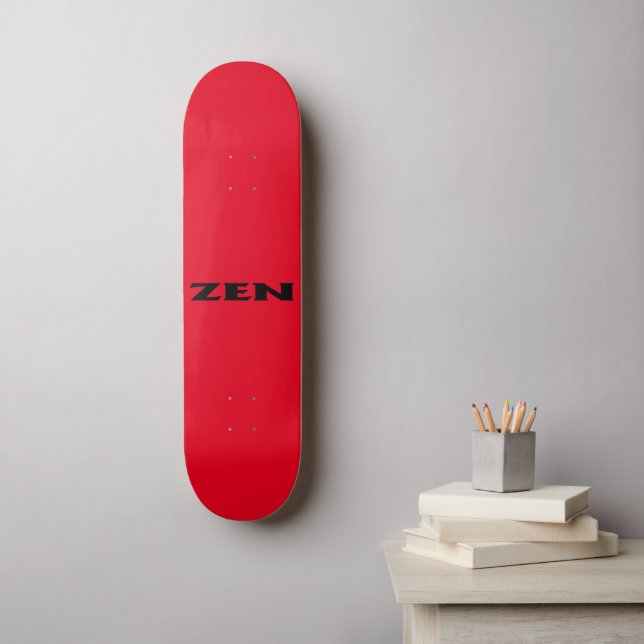 Zen Black Red Skateboard (Väggkonst)