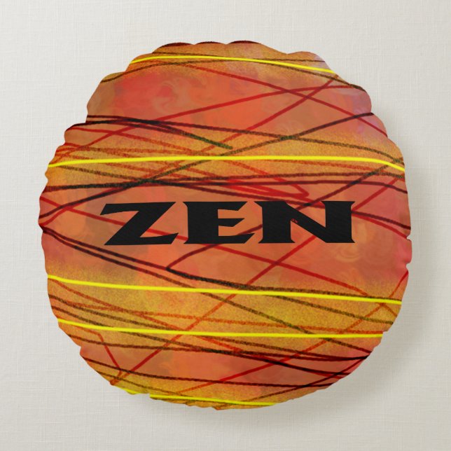 Zen Black wire round poly dekorativ kudde (Framsidan)