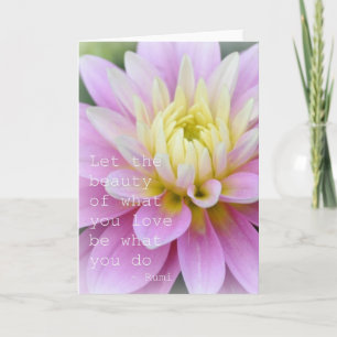 Zen Blomma- Dahlia Kort Rumi Citat