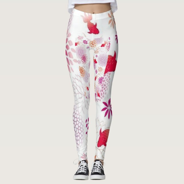Zen-Blommar: Kimono Chic Leggings (Framsida)