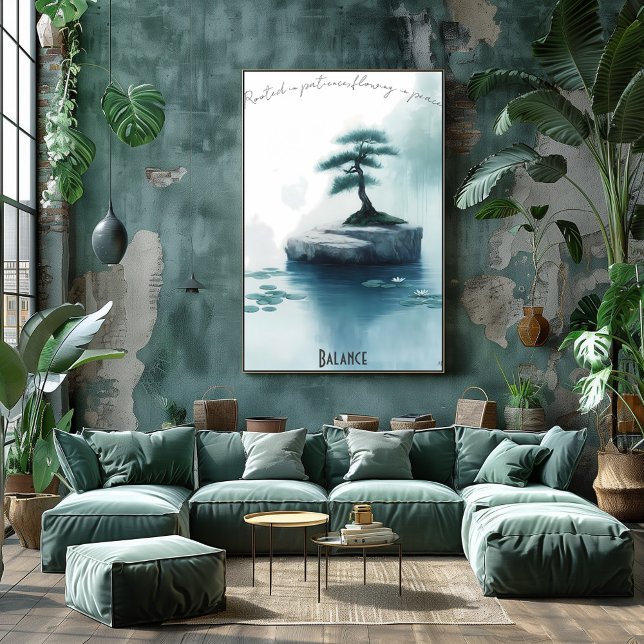 Zen Bonsai och Gentle Stream Poster (Skapare uppladdad)