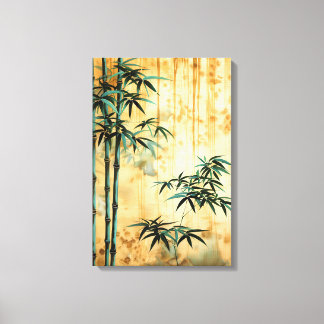 Zen Botanisk Natur Bambu Skog Canvastryck