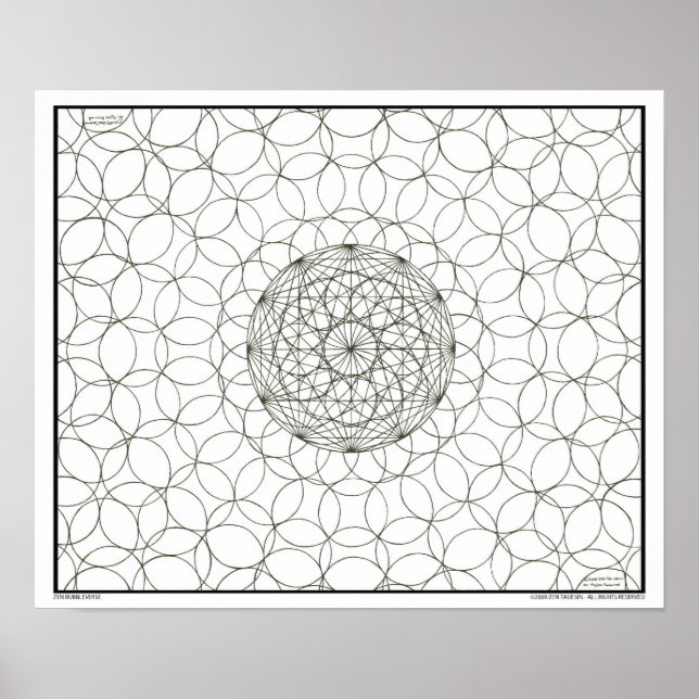 Zen Bubbleverse Coloring Poster (Framsidan)