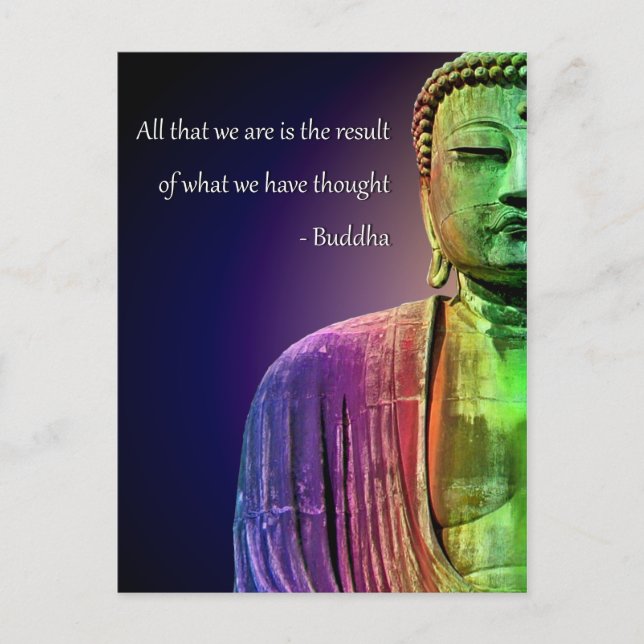 Zen Buddha Citote Inspirational Andlig Vykort (Framsida)